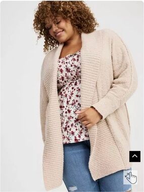 Torrid Boucle Open Front Cardigan